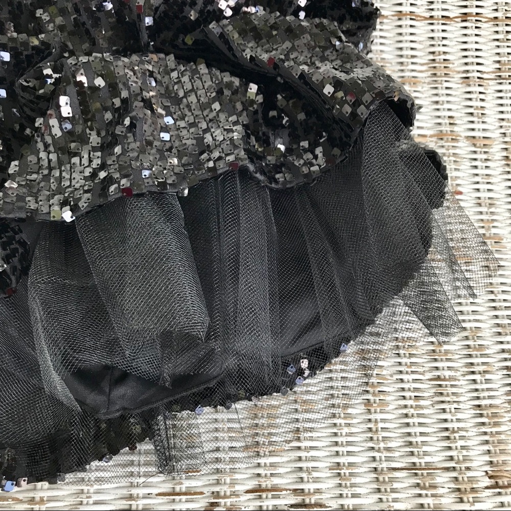 🆕 {Windsor} Black Sequin Party Mini Dress • Size 3 - Picture 7 of 9